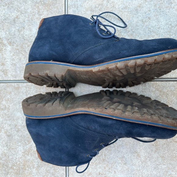 Mens Trask boots. Navy blue suede. - Picture 8 of 12